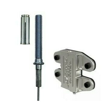 Závěs boční Gripple Butterfly Trapeze 2 M8, závitový kolík s kotvou 10 m