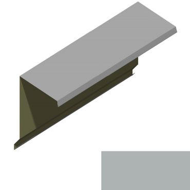 Ukončení pultové střechy RS360A-60 SP 25 s okapnicí RAL 9007 tmavě stříbrná