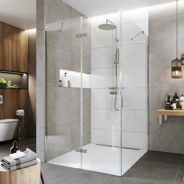Dveře sprchové + boční stěna Mereo Novea CK10417ZL 1 200×1 200 mm levé chrom/čiré sklo