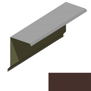 Ukončení pultové střechy RS360A-75 SP 25 s okapnicí RAL 8017 hnědá