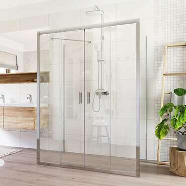 Dveře sprchové + boční stěna Mereo Lima CK85933K 1 000×1 500×1 000 mm chrom/čiré sklo
