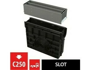 Vpust venkovní štěrbinová Alca AVZ101R-R323R se symetrickým revizním nástavcem 100 mm, nerez
