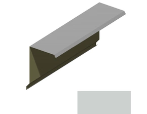 Ukončení pultové střechy RS360A-75 SP 25 s okapnicí RAL 9006 stříbrná