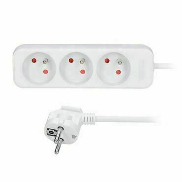 Kabel prodlužovací 3zásuvka Solight 5 m 1 mm2 IP 20