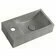 Umývátko betonové Sapho Crest L 400×220 mm včetně výpusti, černý granit, baterie vlevo AR403