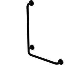 Držadlo nástěnné opěrné Bemeta Help 890 mm levé s krytkou černé