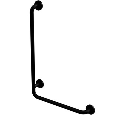 Držadlo nástěnné opěrné Bemeta Help 890 mm levé s krytkou černé