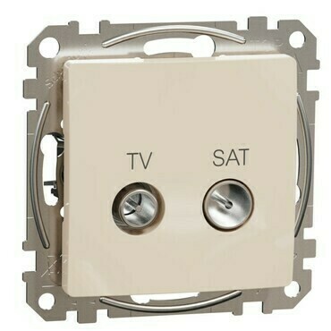 Zásuvka anténní koncová Schneider Sedna Design TV/SAT 4 dB béžová