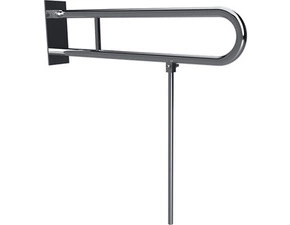 Úchyt sklopný ve tvaru U Bemeta Help s opěrnou nohou 813 mm s krytkou nerez lesklý