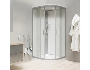 Box sprchový Mereo CK35122KMSW 900×900 mm, se stříškou satin/Point R550