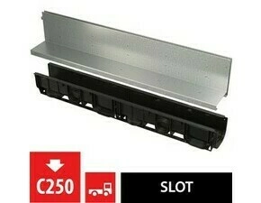 Žlab venkovní štěrbinový Alca AVZ101-R122 s asymetrickým nástavcem 160 mm, pozink
