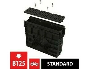 Vpust venkovní žlabová Alca AVZ104R-R402 s plastovým rámem, rošt plastový B125