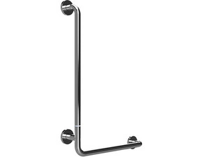 Držadlo nástěnné opěrné Bemeta Help 890 mm levé s krytkou, skládané nerez lesklý