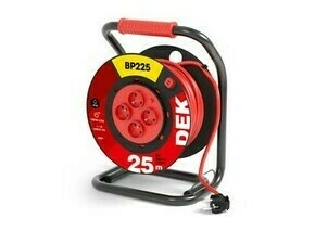 Kabel prodlužovací PVC na bubnu s pevným středem DEK BP225 25 m 1,5 mm2 IP 20