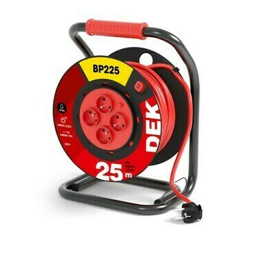 Kabel prodlužovací PVC na bubnu s pevným středem DEK BP225 25 m 1,5 mm2 IP 20