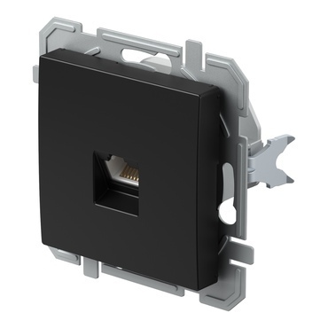 Zásuvka datová TEM Logiq CAT6S 1× RJ45 černá