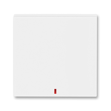 Kryt spínač jednoduchý s červeným průzorem ABB Levit bílá