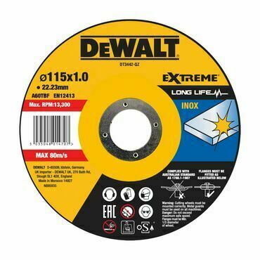 Kotouč řezný DeWALT DT3442-QZ 115×22,2×1 mm 25 ks