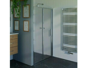 Dveře sprchové WECCO 1000 mm leštěný hliník/čiré sklo
