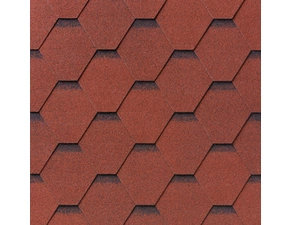Šindel asfaltový IKO 2.0 Superglass Hex 20 Červená ultra 3,0 m2