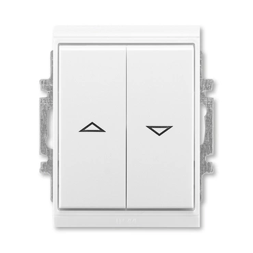 Tlačítko žaluziové řazení 1/0+1/0 s blokací ABB Time, Element bílá