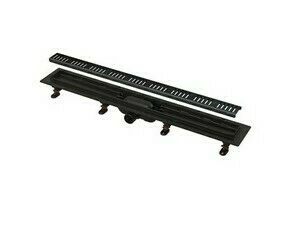 Žlab sprchový plastový Alca APZ10BLACK-550M Simple včetně roštu