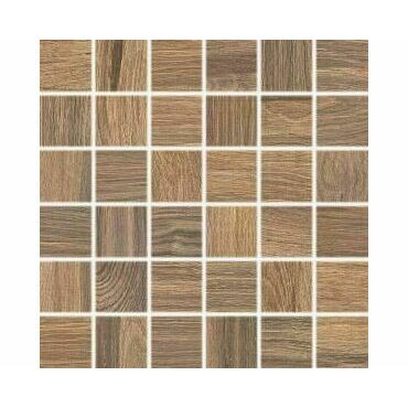 Dlažba Rako BOARD 5×5 cm (set 30×30 cm) hnědá DDM05143