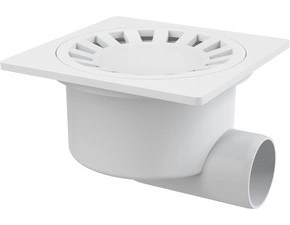 Vpust podlahová Alca APV15 150×150 mm DN 50 boční bílá