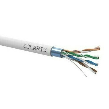 Kabel instalační Solarix CAT5e FTP stíněný PVC 305 m /bal.