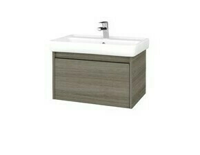 Skříňka umyvadlová Dřevojas BONO SZZ 70 Cafe/Cafe vč. umyvadla Q