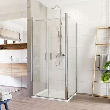 Dveře sprchové + boční stěna Mereo Lima CK86513K 800×800 mm chrom/čiré sklo