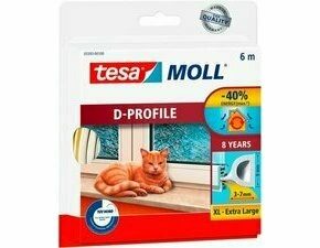 Těsnění Tesa Moll D profil 8×9 mm 6 m hnědá