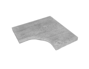 Lem bazénový vnitřní roh R90–160 Presbeton VERTO reliéfní šedá 600×600×45 mm