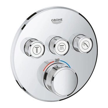 Díl nadomítkový Grohe Grohtherm SmartControl s 3 ventily chrom 29121000