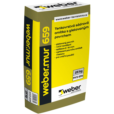 Omítka sádrová webermur 659 25 kg