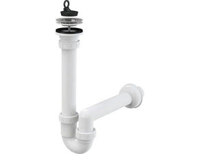 Sifon dřezový trubkový Alca A800 DN 40 s nerezovou mřížkou DN 70