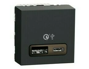 Zásuvka nabíjecí USB Schneider Electric Unica Nová 1× USB A, 1× USB C antracit