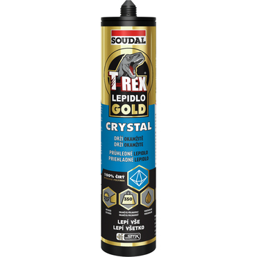 Lepidlo montážní Soudal T-REX GOLD CRYSTAL 290 ml