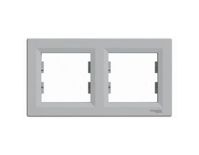 Rámeček Schneider Electric Asfora dvojnásobná aluminium