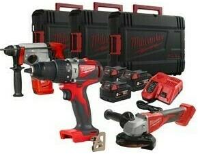 Sada AKU nářadí Milwaukee M18FPP3AG-503X + rukavice Milwaukee