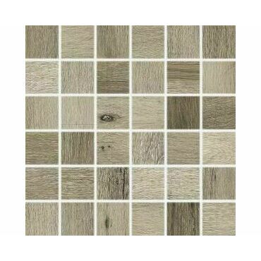 Mozaika Rako SALOON 5×5 cm (set 30×30 cm) tmavě hnědá DDM05748