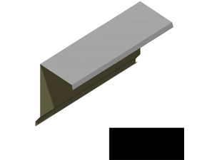 Ukončení pultové střechy RS360A-60 SP 35 TEX s okapnicí 2N09A černá