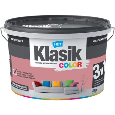 Malba interiérová HET Klasik Color červený cihlový, 4 kg