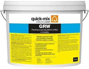 Penetrace pod šlechtěné omítky a mozaiky Sakret/Quick-mix GRW 21 kg