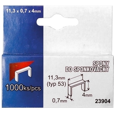 Spony 53 11,3×6×0,7 mm 1 000 ks