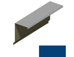 Ukončení pultové střechy RS360A-75 SP 25 s okapnicí RAL 5010 modrá