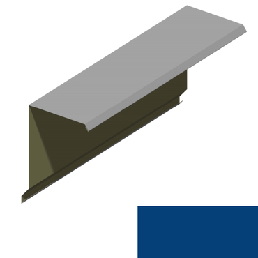 Ukončení pultové střechy RS360A-75 SP 25 s okapnicí RAL 5010 modrá