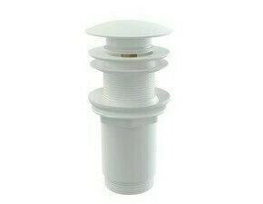 Výpust umyvadlová Click/Clack Alca A395B 5/4" bez přepadu, velká zátka bílá-lesk