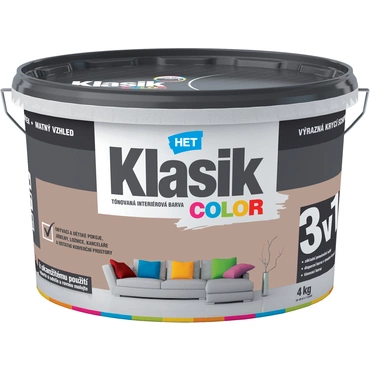 Malba interiérová HET Klasik Color hnědý ořechový 4 kg