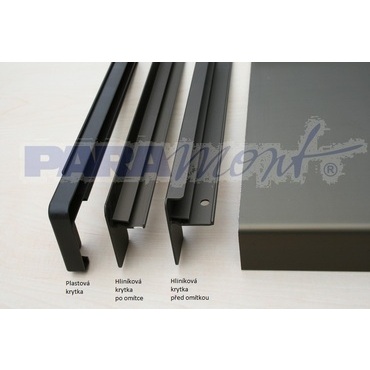 Krytka hliníková Paramont před omítkou š. 195 mm